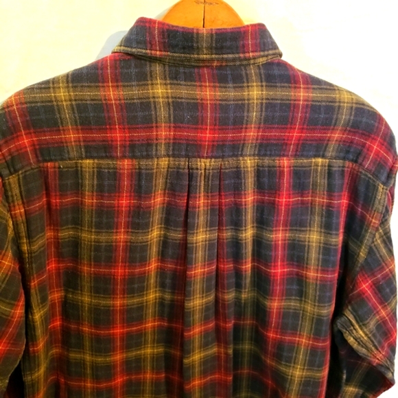 Carbon 2 Cobalt Men’s Medium Plaid Flannel Long Sleeve Button Up Shirt - Picture 5 of 5